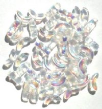50 10mm Transparent Crystal AB Angel Wing Beads